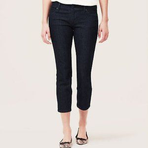 Ann Taylor LOFT Modern Kick Crop Jeans Pants in Dark Rinse